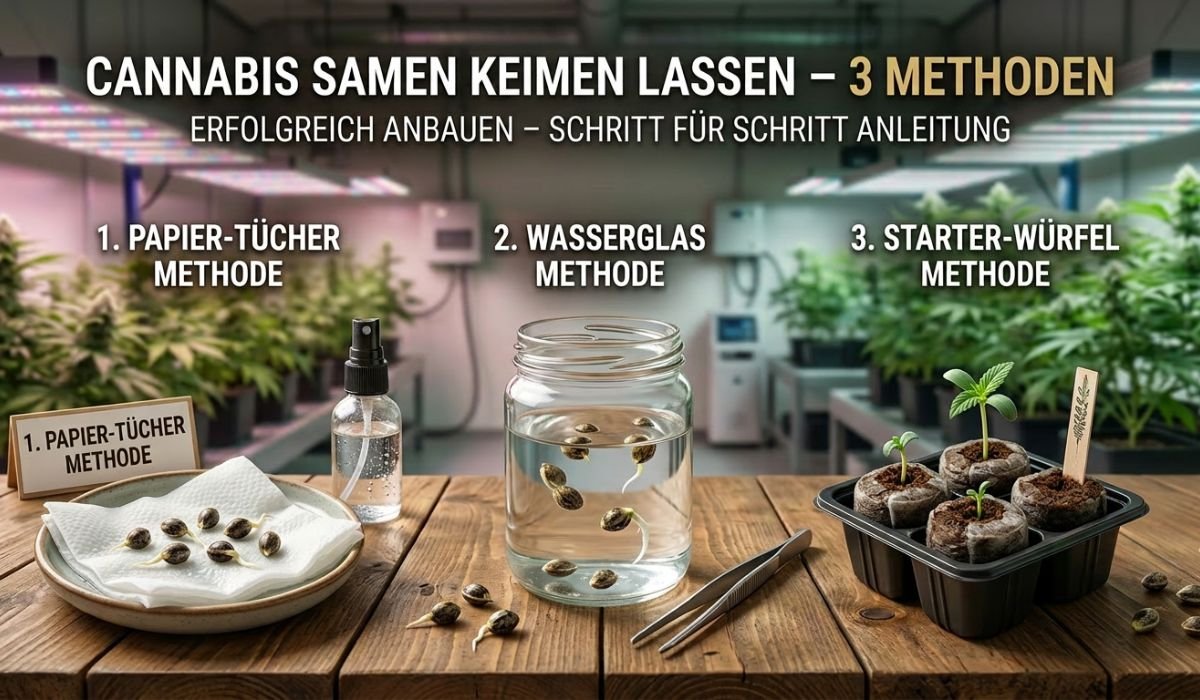 Cannabis Samen keimen lassen – 3 Methoden