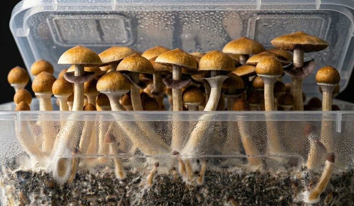 Magic Mushrooms Growkit B+ – kräftige Ernte mit goldbraunen Hüten